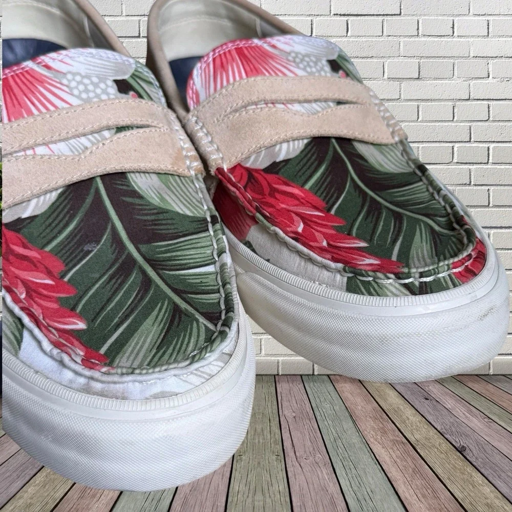 Cole Haan Moccasin Pinch Maine Classis Mens Floral Boat Shoes Deck Sz 9.5M Grand